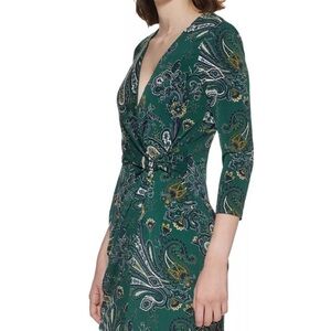 Jessica Howard Paisley-Print Faux Wrap Dress